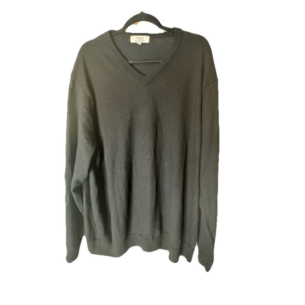 Turnbury 100% Extra Fine Merino Wool Sweater Golf Black Men's Sweater 3x